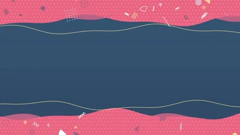 Layered liquid waves flowing at top and bottom with empty center copy space Stock Footage 348277868