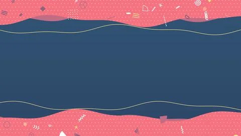 Layered liquid waves flowing at top and bottom with empty center copy space.. Stock Illustration