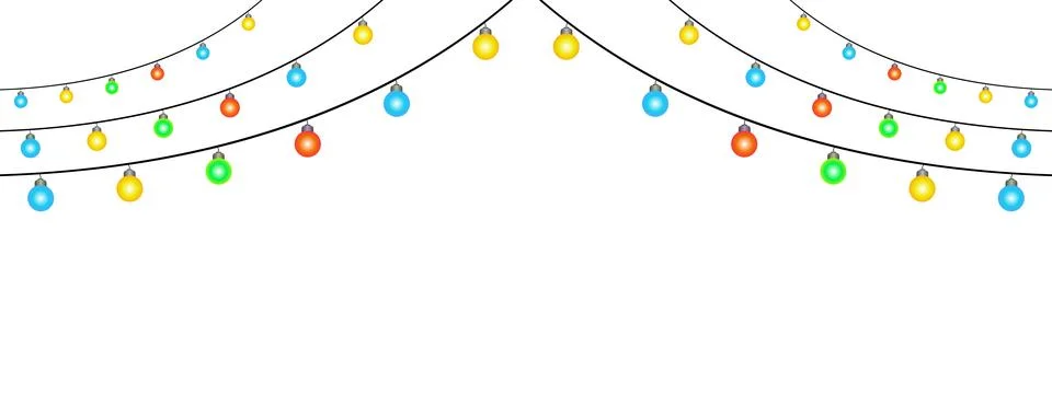Layered loops of mini bulbs create a festive canopy perfect 스톡 일러스트