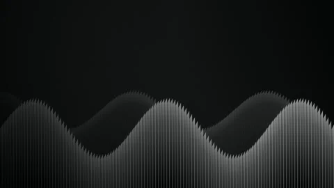 Layered metallic fin waves rise and fall in a seamless loop Stock Footage 341856345
