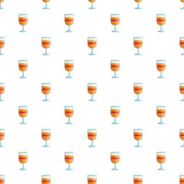 Layered mixed drinks seamless pattern background Illustrazione stock