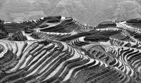 Layered mountain. Stock Photos