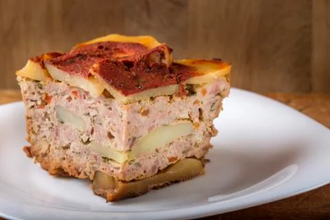 Layered moussaka Stock Photos