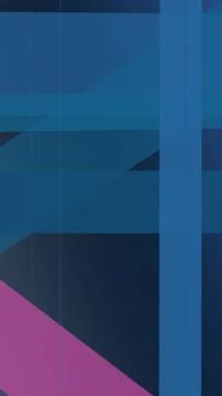 Layered navy and blue rectangles with angular magenta accents form a cool c.. 库存插图