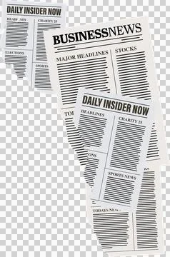 Layered newspapers are forming flat design with torn edges  and  bold news on Stock Illustration