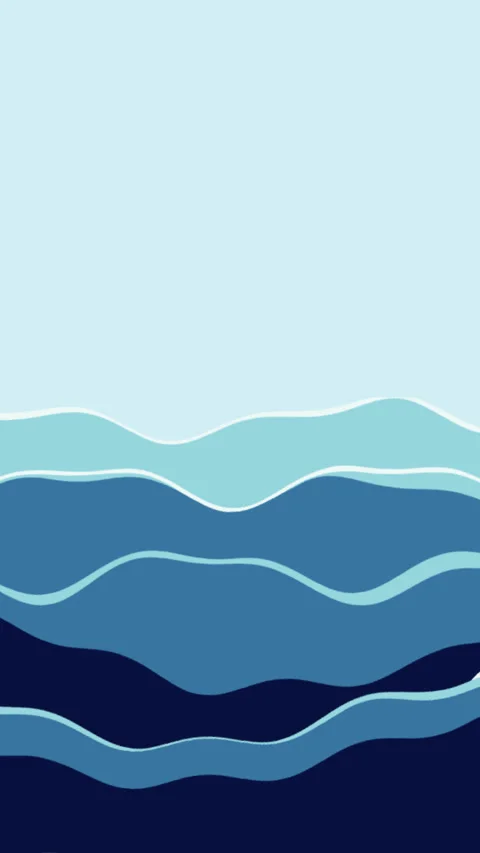 Layered Ocean Waves Background with Soft Blue Water Flow 库存影片 334029125