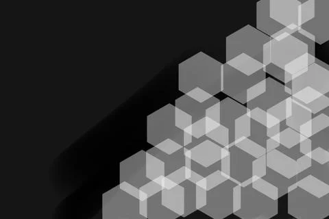 Layered Overlapping Hexagon Abstract Background Stock Illustration