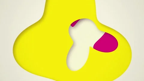 Layered paper cut shapes shifting seamless loop motion background Video stock 344318467