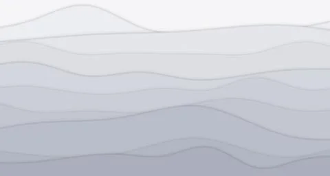 Layered paper-cut wave bands with soft drop shadows Stock Illustration