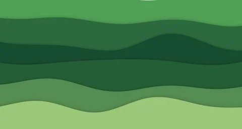 Layered Paper-Cut Waves with Soft Shadows for Forest Background Stock Illustration