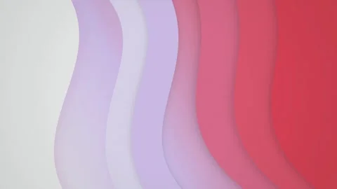 Layered paper cut wavy shapes in pastel colors create depth Stock Footage 342215974