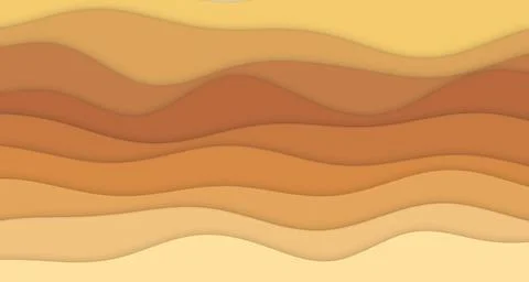 Layered paper waves with soft shadows Stock Illustration