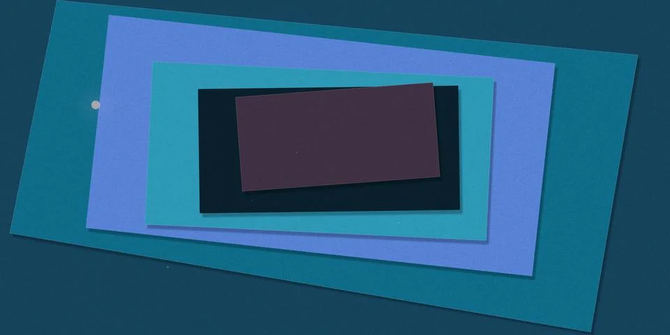 Layered pastel paper frames with a blank dark card center create a modern g.. Stock-Illustration