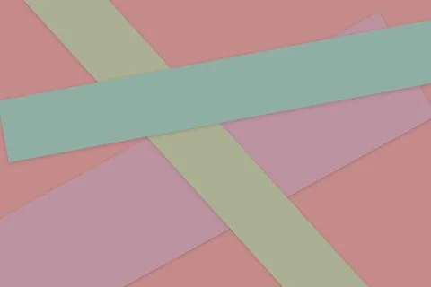 Layered pastel rectangles in muted pink, sage, teal, and mauve create a cal.. 库存插图