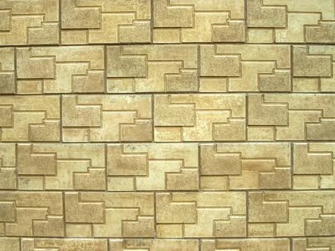 Layered pattern of yellow texture tiles. Linear twisted repair material. Stock Photos