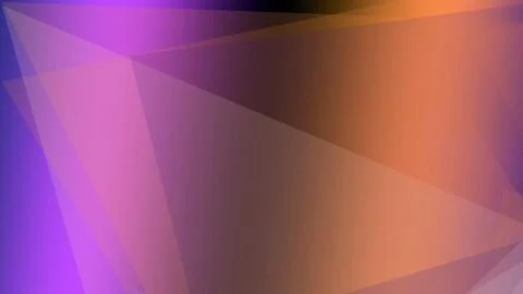 Layered polygon shapes blend violet and orange into a bold abstract design,.. 스톡 일러스트