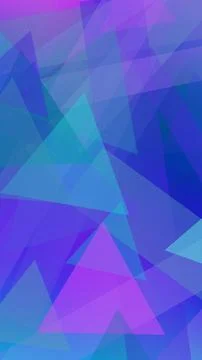 Layered polygon triangles in electric blue and violet create a vivid abstra.. Stock Illustration