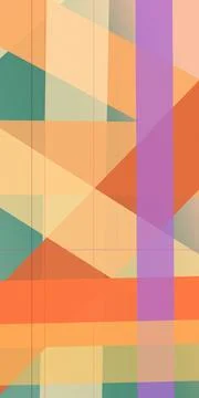 Layered polygons, transparent rectangles, and sweeping bands create a livel.. Stock Illustration