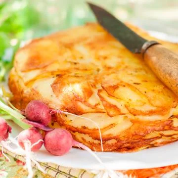 Layered Potato Bake Fotos de archivo