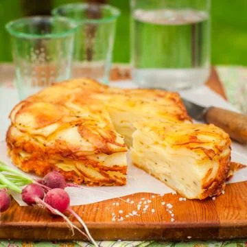 Layered Potato Bake Stock Photos