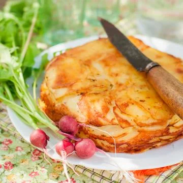 Layered Potato Bake Stock Photos