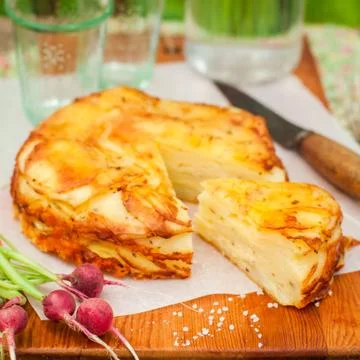 Layered Potato Bake Stock Photos