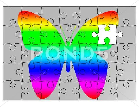 Layered .PSD Puzzle Pieces PSD Template