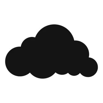Layered rain cloud icon, simple style. 스톡 일러스트