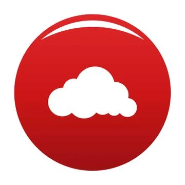 Layered rain cloud icon vector red イラスト素材