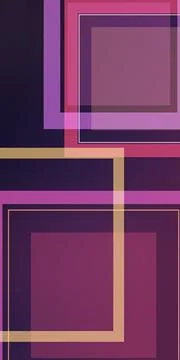 Layered rectangles and fine lines create a moody plum, magenta, and mauve c.. Illustration