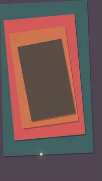 Layered rectangular paper frames in red, orange, and charcoal sit on a teal.. Stock-Illustration