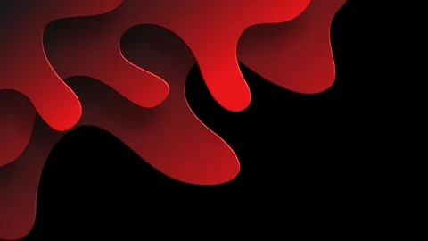 Layered red paper cut waves on dark corner background creative Stock Footage 327944821