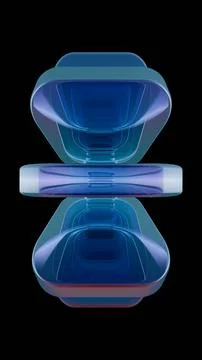 Layered Reflections: Stacked Gradient Rectangles Stock Illustration