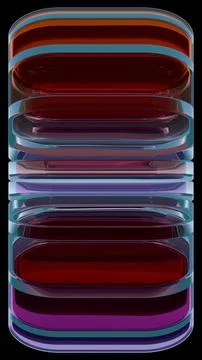 Layered Reflections: Stacked Gradient Rectangles Stock Illustration