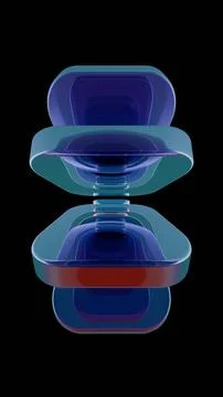 Layered Reflections: Stacked Gradient Rectangles Stock Illustration