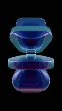 Layered Reflections: Stacked Gradient Rectangles Stock Illustration