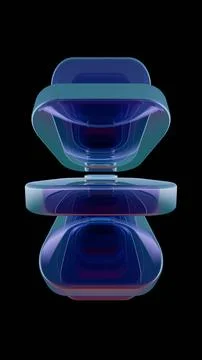 Layered Reflections: Stacked Gradient Rectangles イラスト素材