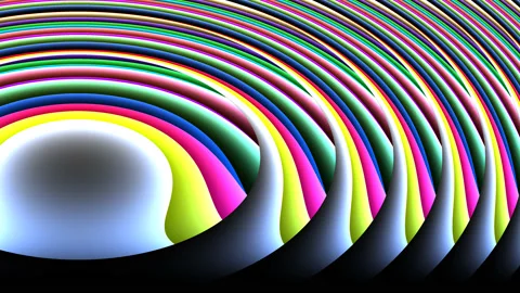 Layered Rinks Ringe Internal Shapes Dark Weird 库存影片 143904716
