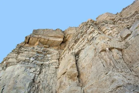 Layered rock face Stock Photos