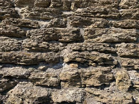 Layered Rock Formation Texture Background Stock Photos