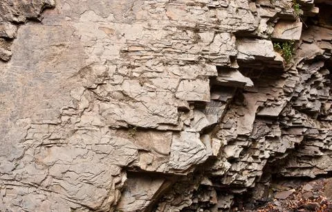 The layered rocks Stock Photos