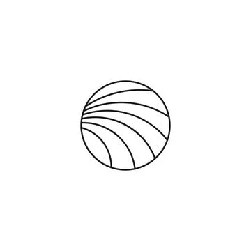 Layered round ball drawing. Vector Stock Illustration