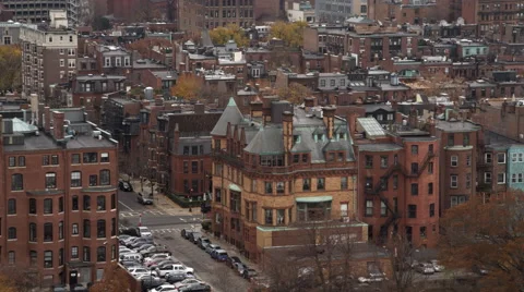 Layered row houses in Boston's Back Bay area. Shot in 2011. Vidéo 59249778