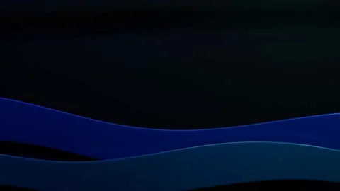 Layered Royal Blue Waves on Black Motion Background Stock Footage 344590137