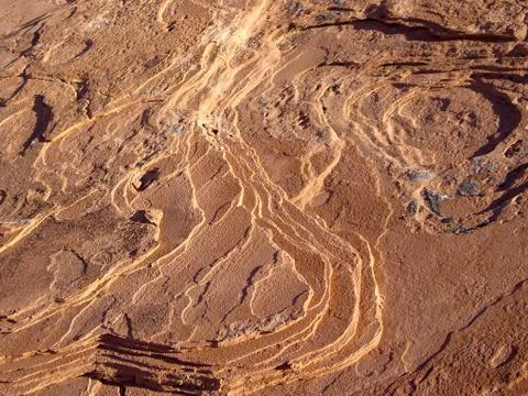 Layered sandstone Stock Photos