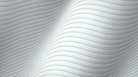 Layered silver ribbons undulate in a gentle wave motion Stock Footage 342215971