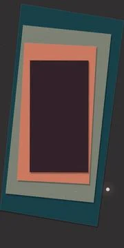 Layered stationery frames with a blank dark rectangle and teal accents crea.. 库存插图