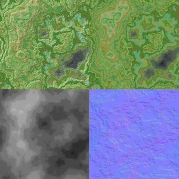 Layered stone seamless generated texture (with diffuse, bump and normal map) Stock Illustration