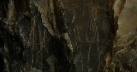 Layered Stone Surface with Natural Veins and Textures Stock Footage 296158720