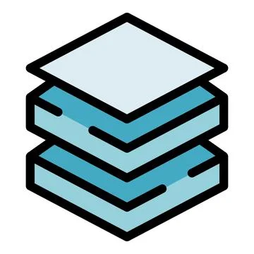 Layered structure representing data organization or hierarchy Stockillustratie